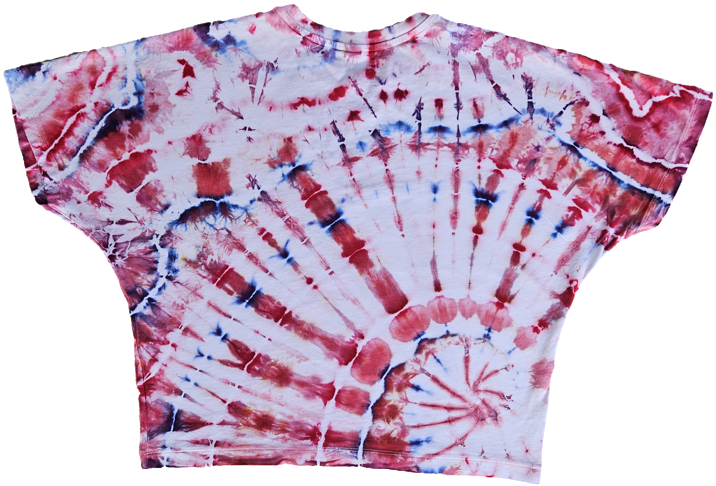 Cotton Candy - Upcycled - Women's XS - Loose Fit Mid Crop Top